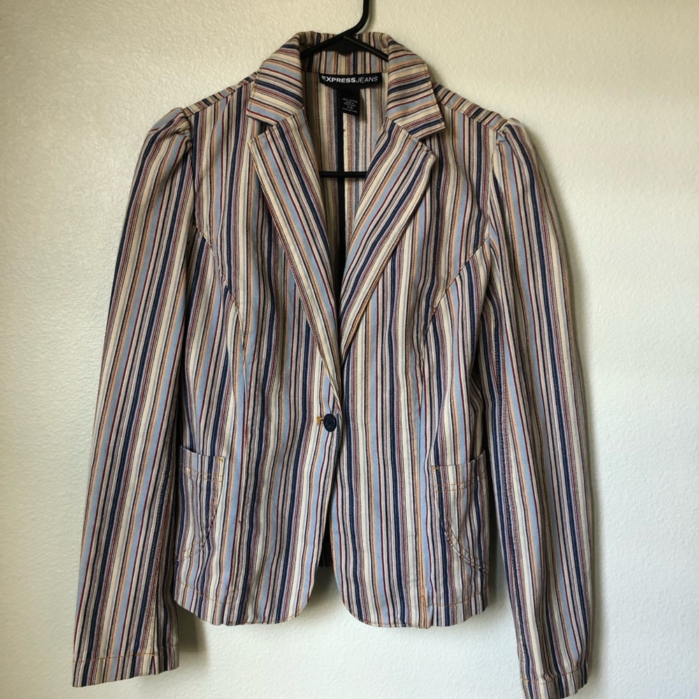 Vintage look striped blazer